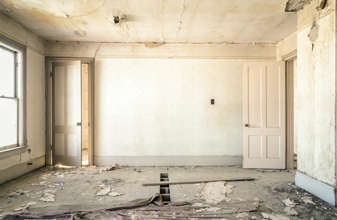 Waste disposal crew managing a cleanout project in College Park